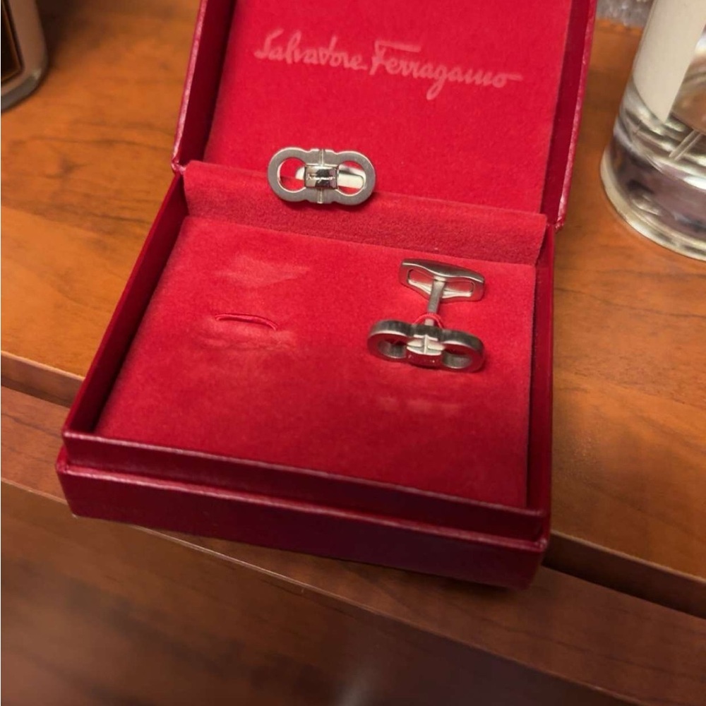 Salvatore Ferragamo Silver Cufflinks
